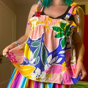 Eloquii colorful flower top